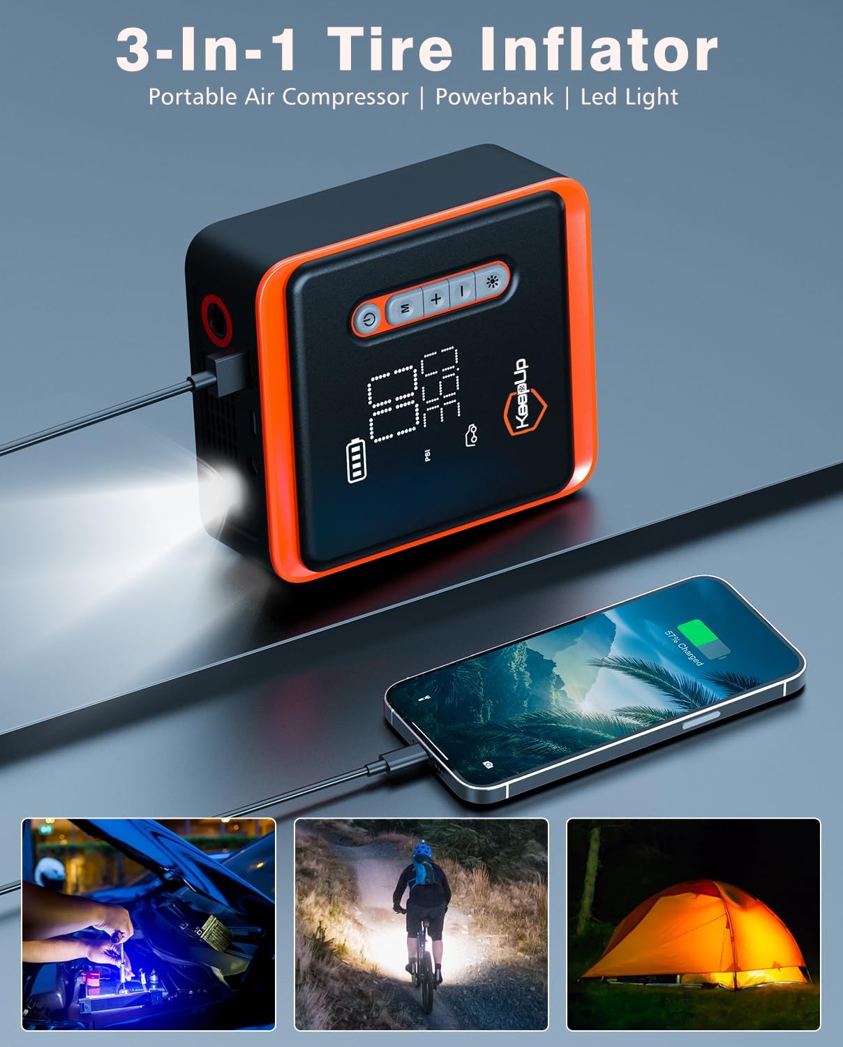 KEEPUP Tire Inflator Portable Air Compressor Review - Portable Tire ...