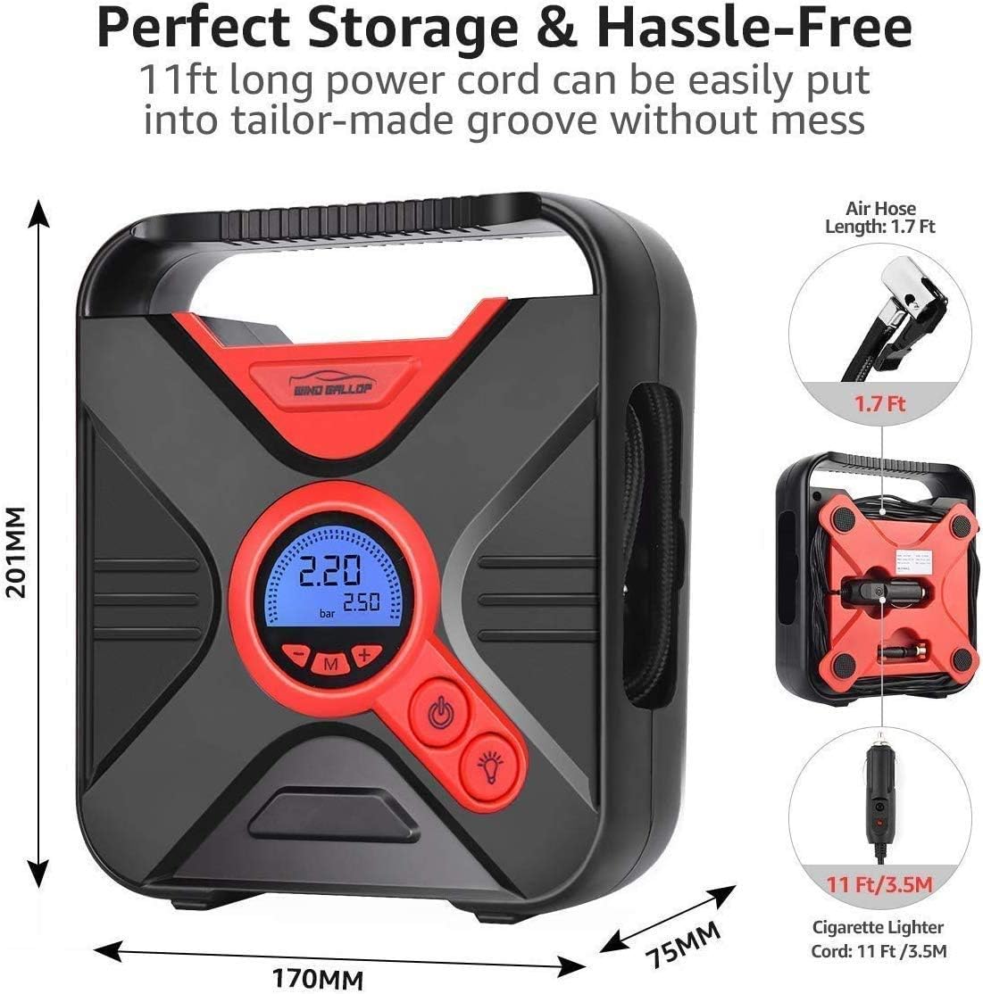 Windgallop Car Tire Inflator Review Portable Tire Compressors