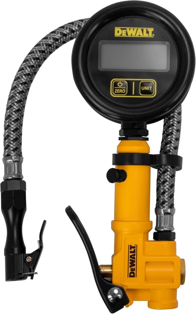 Dewalt DXCM024-0411 2.5 in. Digital Inflator with 12 in. Steel Braided Hose